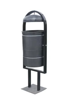 Black dustbin Stock Photos