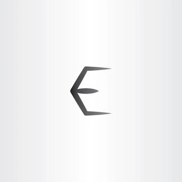 Black e logo letter e vector symbol Stock-Illustration