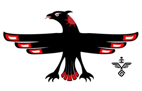 Black eagle. American art stylization. EPS10 vector illustration. Stock Illustration