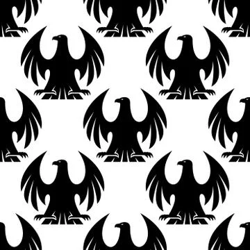Black eagle pattern design for background Illustrazione stock