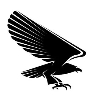 Black eagle tattoo Stock Illustration