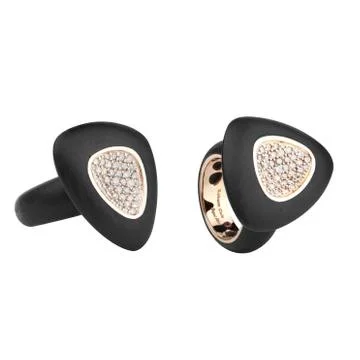 Black earrings Stock Photos