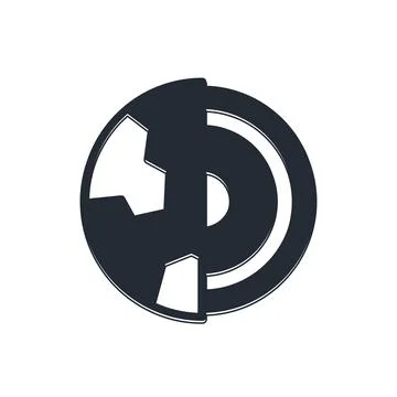 Black Earth core structure crust icon isolated on white background.  Vector イラスト素材