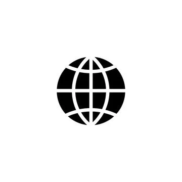 Black Earth solid vector icon Stock Illustration