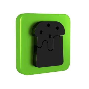 Black Easter cake icon isolated on transparent background. Happy Easter. Gree Stock Illustration