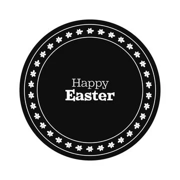 Black Easter pattern on holiday dish Stockillustratie