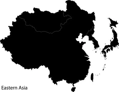Black Eastern Asia Stock Illustration