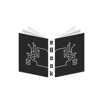 Black ebook with pcb elements イラスト素材