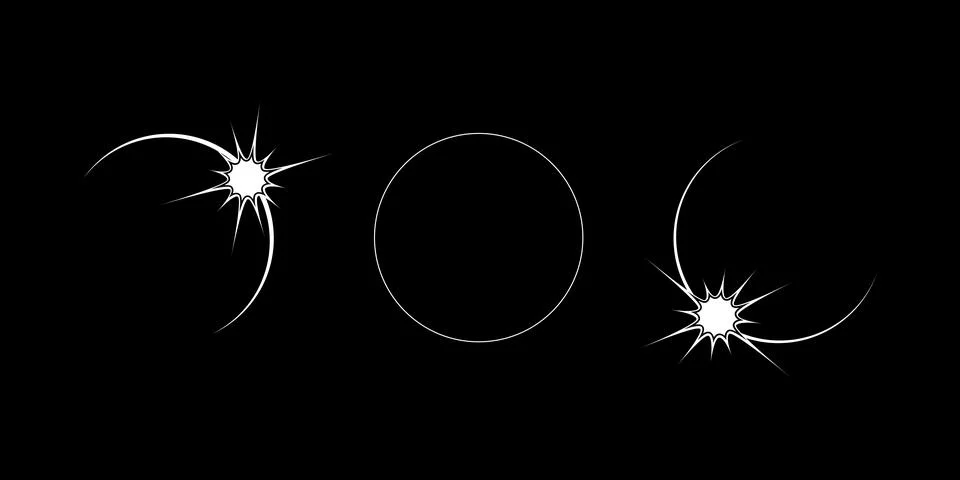 Black Eclipse Ring Minimal Vector Artwork Sophisticated black eclipse illus.. Stock Illustration