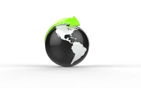 Black Eco globe Illustrazione stock