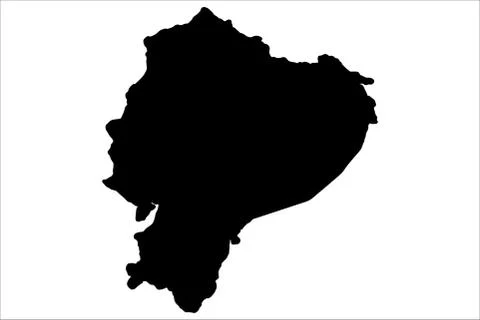 Black Ecuador map Vector illustration Stock Illustration