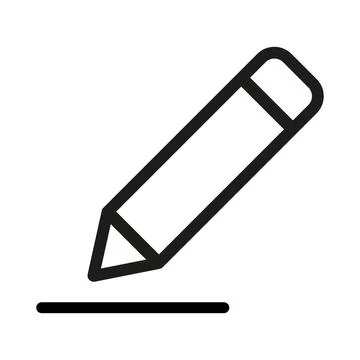 Black edit pencil write vector icon Stock Illustration