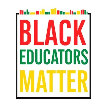 Black Educators Matter Bold Typography Vector Stock-Illustration