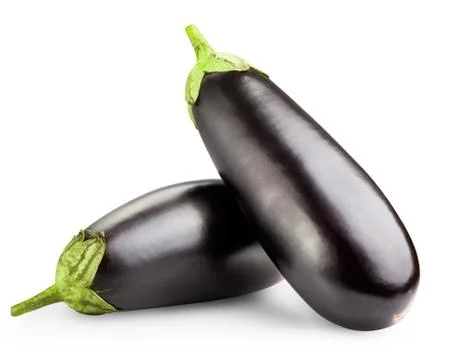 Black eggplants Stock Photos