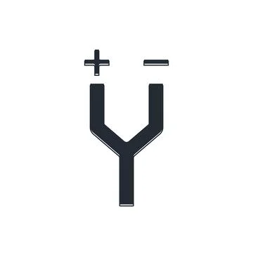 Black Electric cable icon isolated on white background.  Vector Stock Illustration