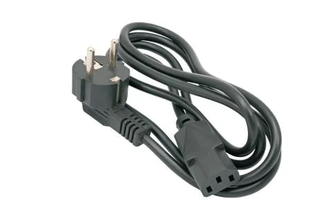 Black electric cable Stock Photos