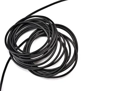 Black electric cable Stock Photos