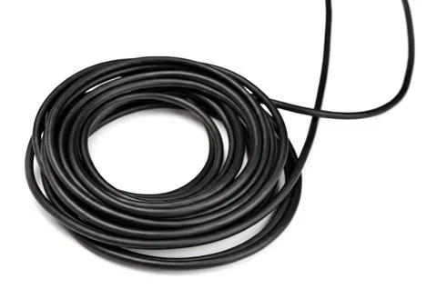 Black electric cable Stock Photos