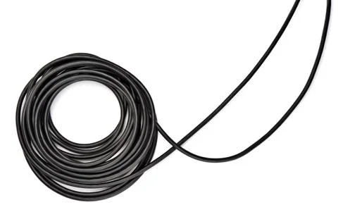 Black electric cable 스톡 사진