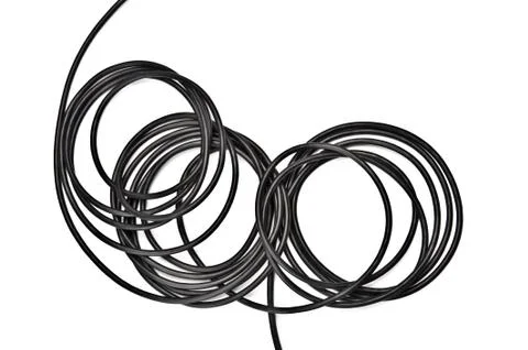 Black electric cable 스톡 사진
