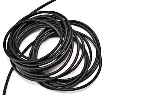Black electric cable Stock Photos