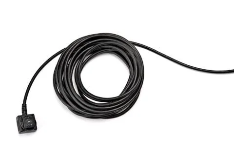 Black electric cable 스톡 사진