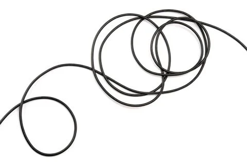 Black electric cable 스톡 사진