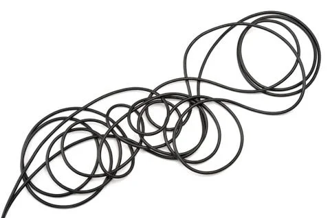 Black electric cable 스톡 사진