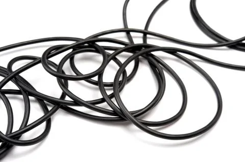 Black electric cable Stock Photos