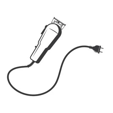 Black electric clippers vector icon illustration design Stock Illustration