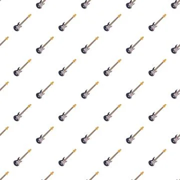 Black electric guitar pattern Illustrazione stock