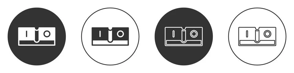 Black Electric light switch icon isolated on white background. On and Off icon Stock Illustration