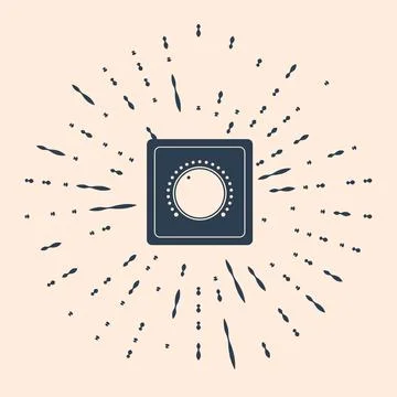 Black Electric light switch icon isolated on beige background. On and Off icon Stock Illustration