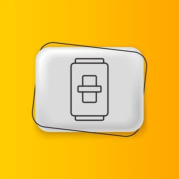 Black Electric light switch icon isolated on yellow background. On and Off .. Stock Illustration