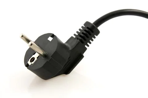 Black electric plug Stock Photos