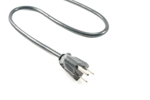 Black electric plug Stock Photos