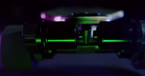 Black Electric Skateboard front view Stock Footage 243515751