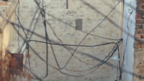 Black Electric Wire Mesh Stock Footage 313535404