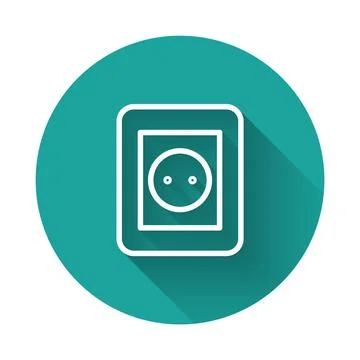 Black Electrical outlet icon isolated on white background. Power socket. Rosette Stock Illustration