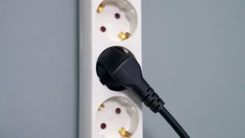 Black Electrical Plug Extention Stock Footage 273510788