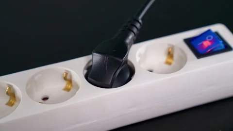 Black Electrical Plug Stock Footage 273511044