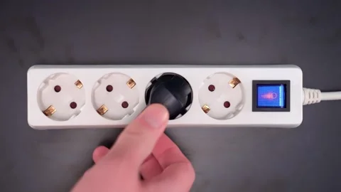 Black Electrical Plug On Grey Background Stock Footage 273510787