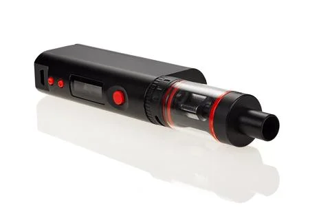 Black electronic cigarette Stock Photos