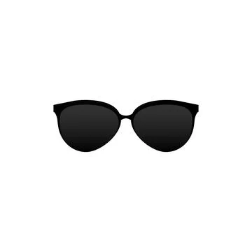 Black elegance sunglasses. Dark accessory to protect eyes Stock Illustration