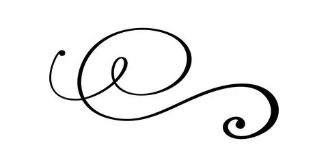 Black elegant vector divider calligraphic swirl, a timeless ornamental flouri Иллюстрация
