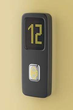 Black elevator call panel Ilustración de archivo