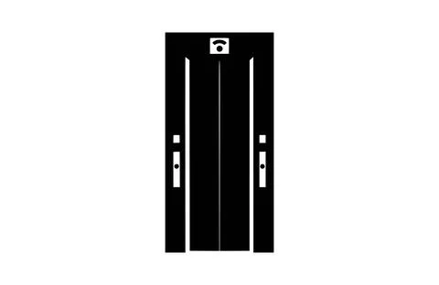 Black elevator icon isolated on white background. Beautiful Elevator icon. Illustrazione stock