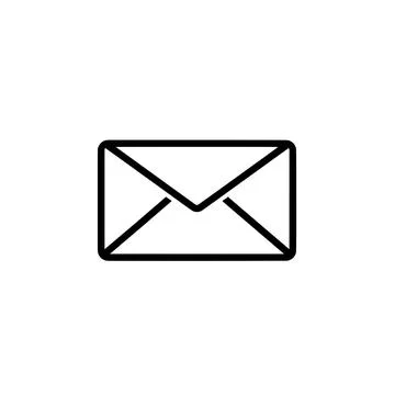 Black email box icon white background イラスト素材