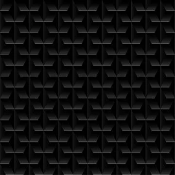 Black embossed abstract design in a seamless pattern Stock Illustration