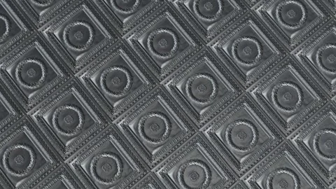 Black Embossed Circular Tile Pattern Stock Footage 318955212